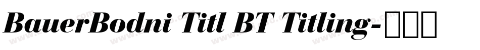 BauerBodni Titl BT Titling字体转换
